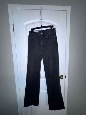 Zara Black High-Rise Flared Jeans